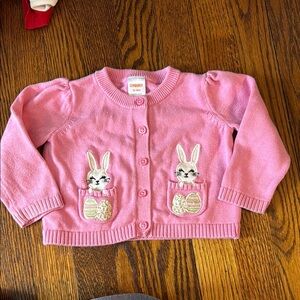Pink Easter Bunny Cardigan - Gymboree 12-18 months